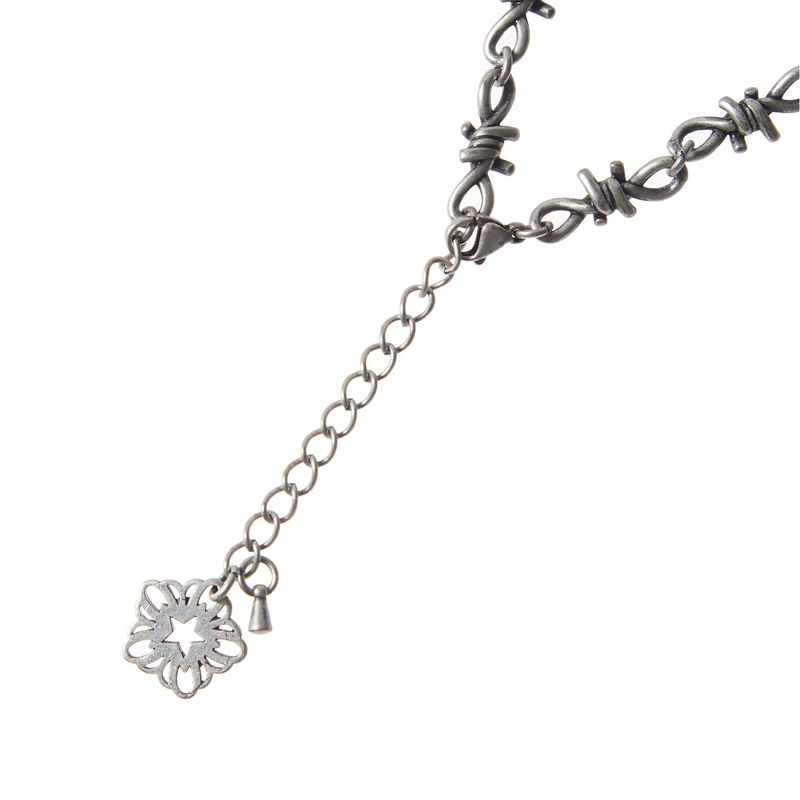 [24SS LSD COLLECTION] Barbed Wire Necklace_Antique Silver