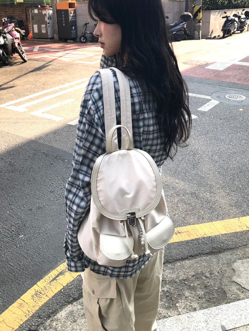 Two-Pocket Nylon Backpack
