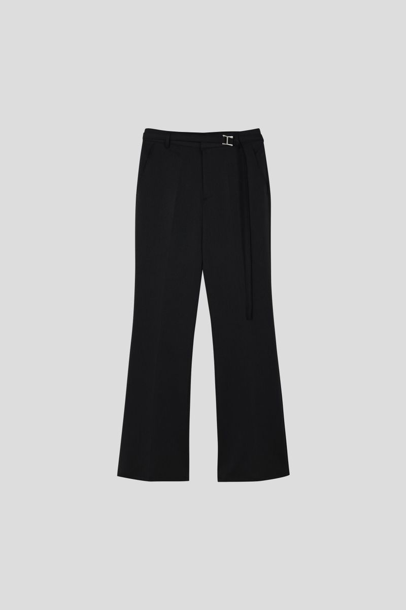 MG649 Belt Flared Fit Slacks (3 colors)