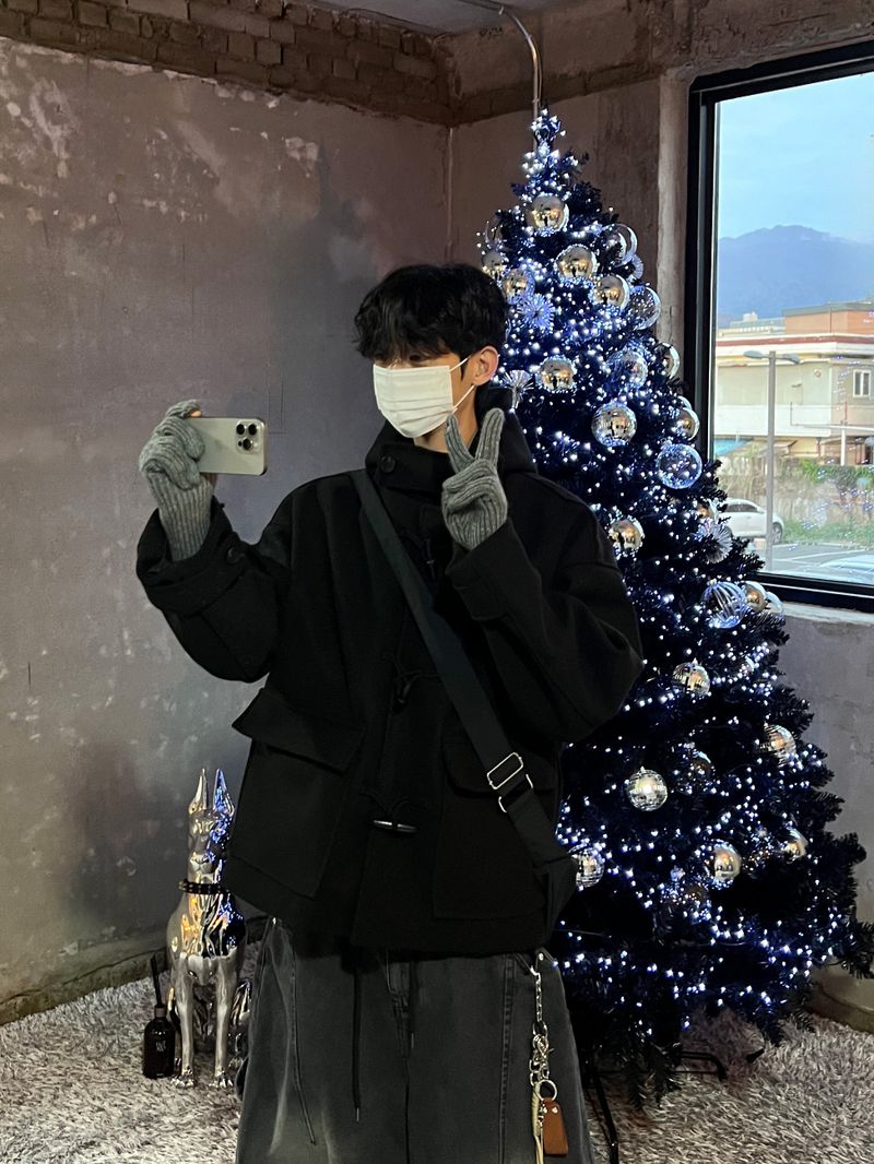 Wool Hooded Duffle Coat (3 Colors)