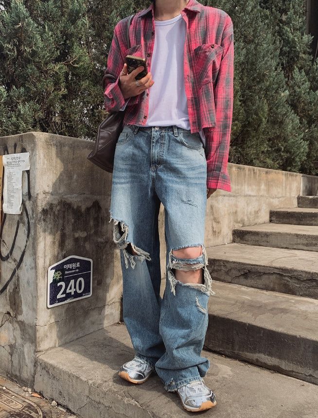 2PLAN(ツープラン)の「Bohemian Damage Wide Denim Pants(Pants)」