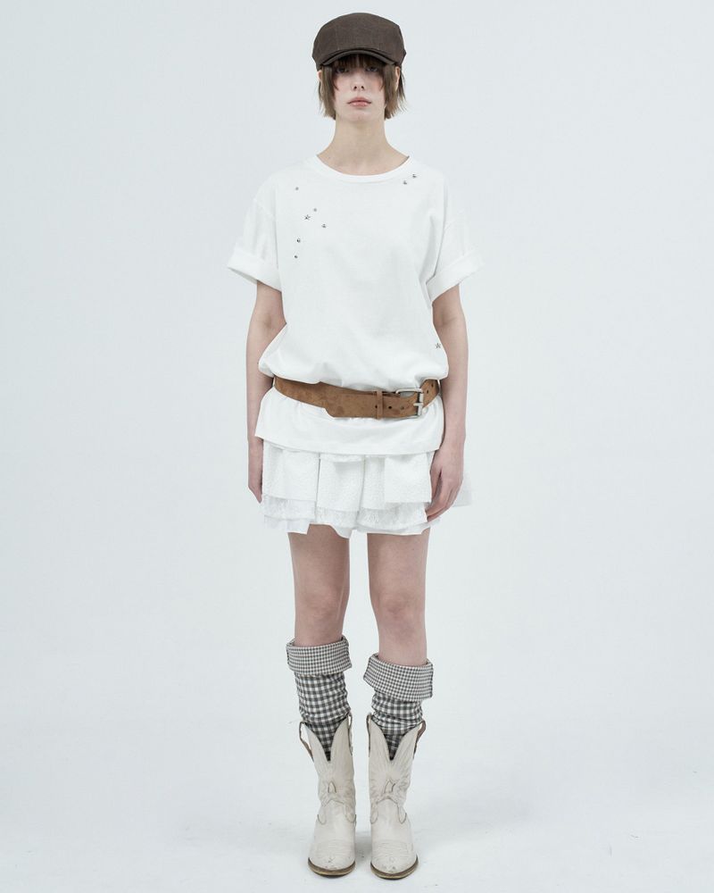 Fazed(フェイズド)の「leo lace can-can skirt / white(Skirts)」