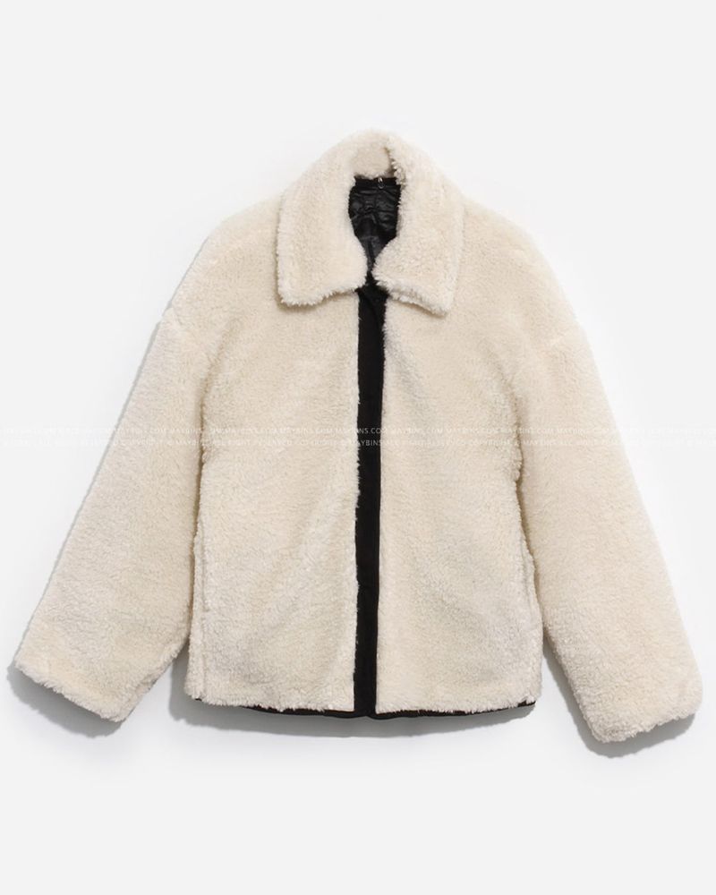 Reversible fur quilted jumper