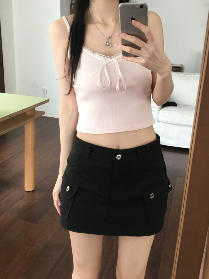 Ribbon lace sleeveless (3 colors)