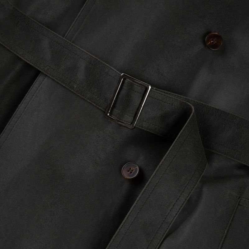SUEDE LONG TRENCH COAT