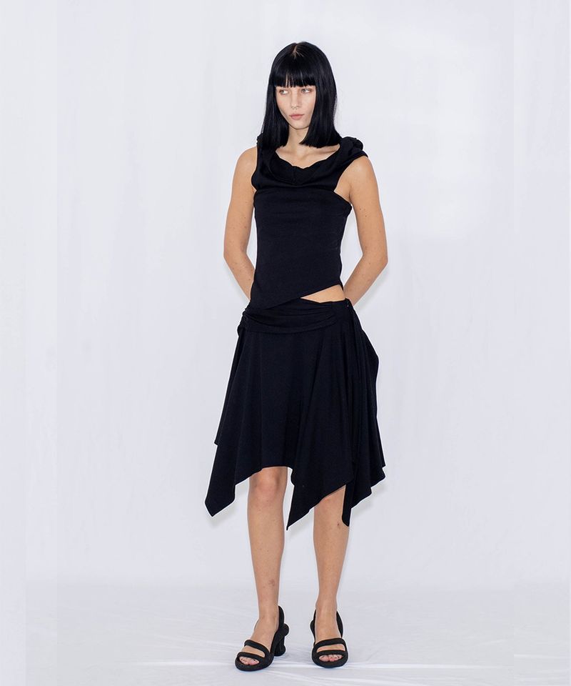 ASYMMETRIC DRAPE TOP