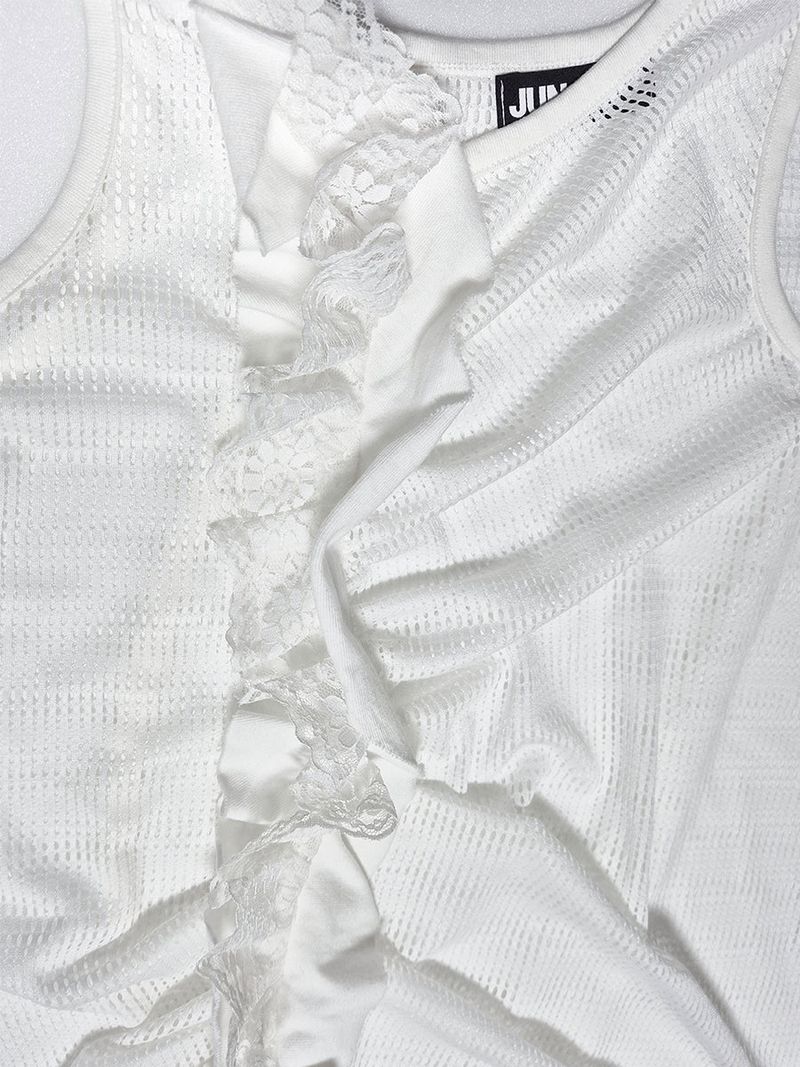  MASH FLOWING SLEEVELESS . WHITE