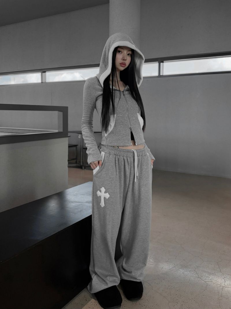 cross warm training hood zip-up (4 color)