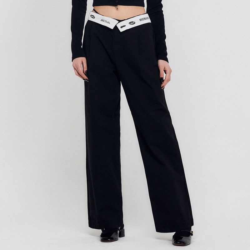 ODDSTUDIO（オッドスタジオ）の「Lowrise one tuck cotton Pants - black（Pants）」