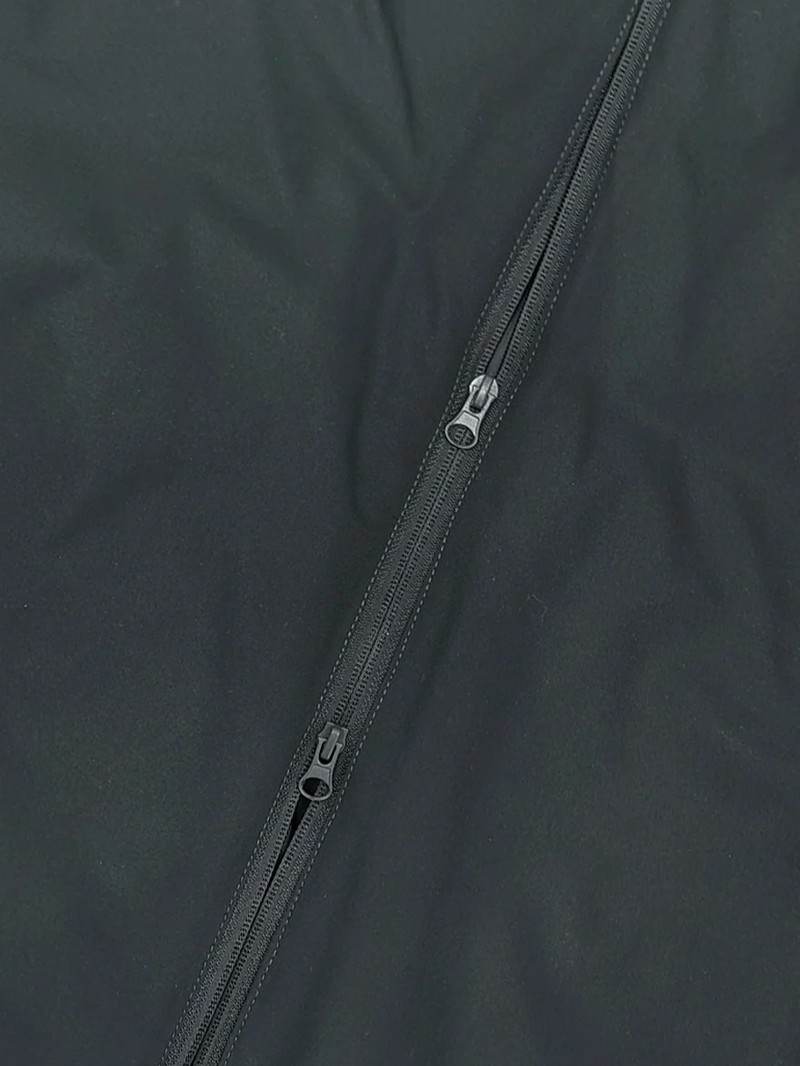 Cap hood boxy high neck padded jumper