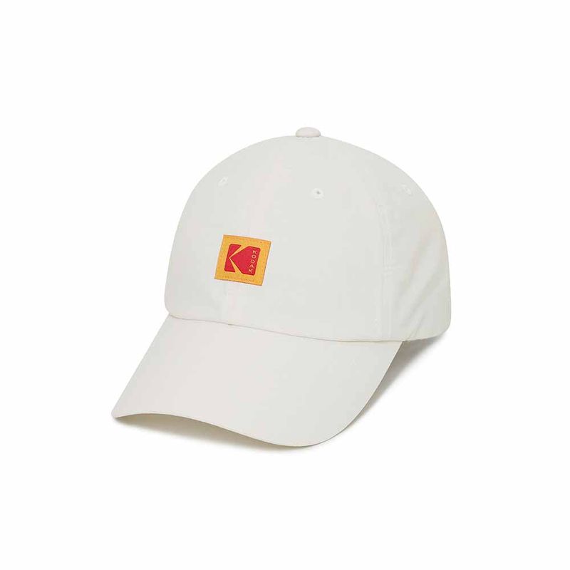 KODAK（コダック）の「SQUARE LOGO NYLON RELAXED FIT BALL CAP【IVORY】（Hats）」
