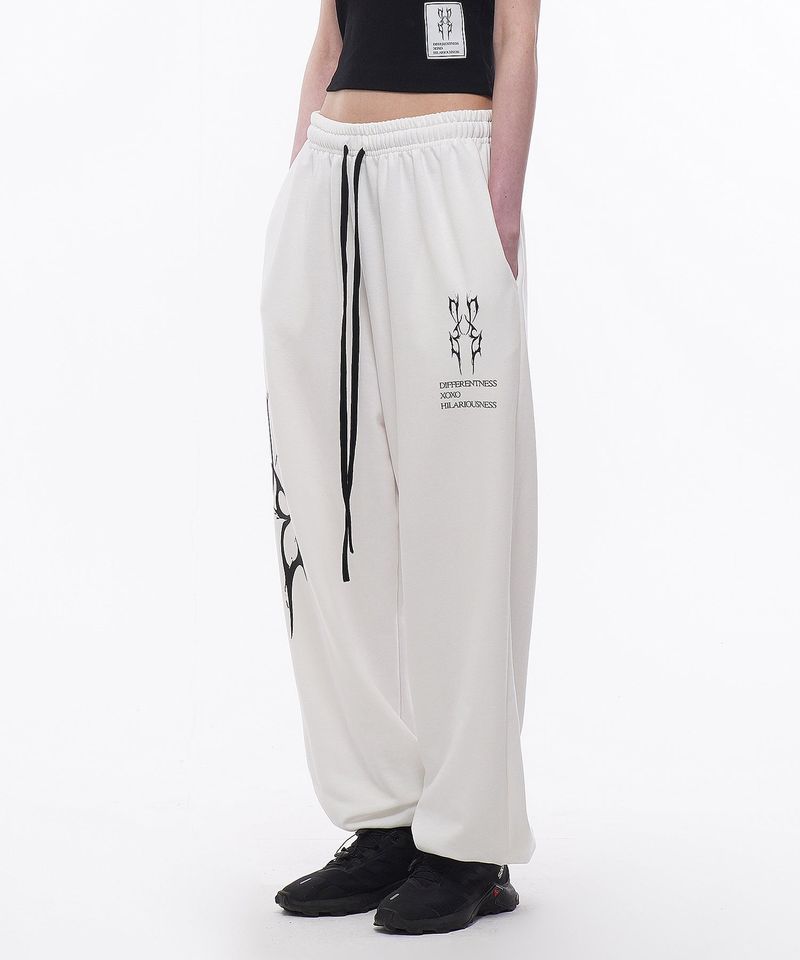 ONE SIDE THUNDER LOGO PANTS
