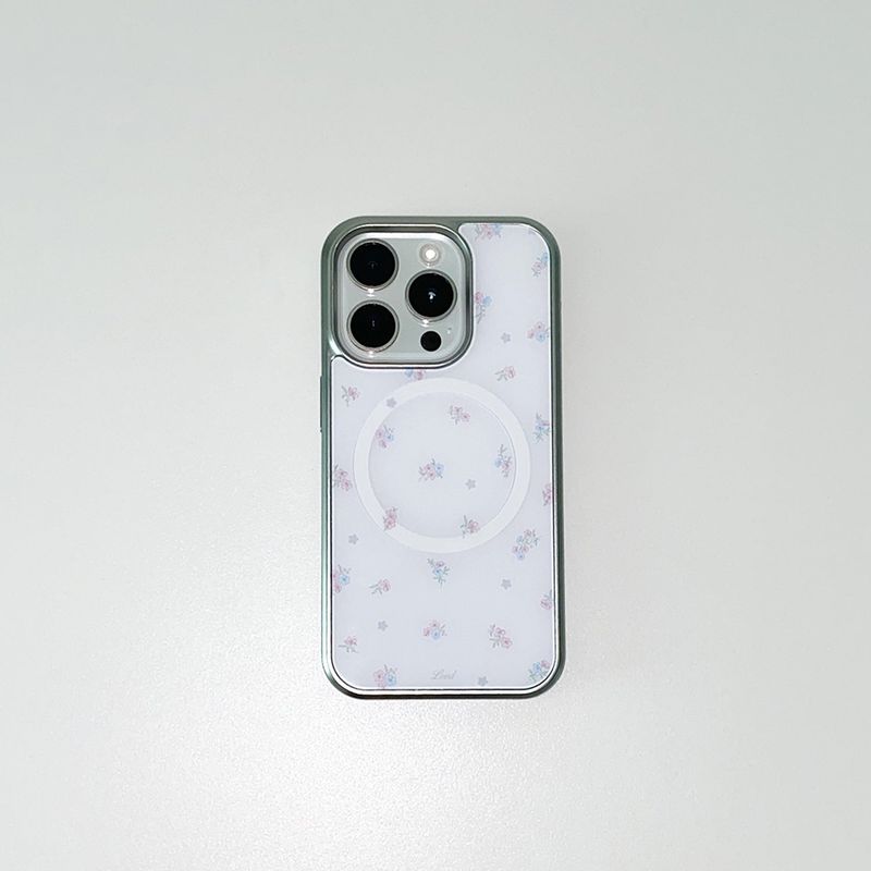 [MADE] STARLIT BLOOM PHONE CASE (glass silver bumper)