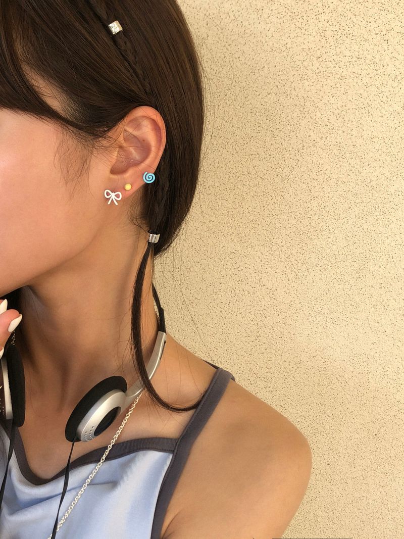 フルーツドゥードルピアス（ホワイト） - スター