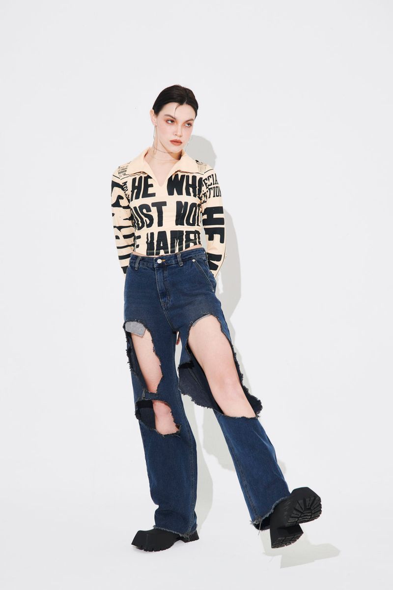 NEWS COLLAR T-SHIRT