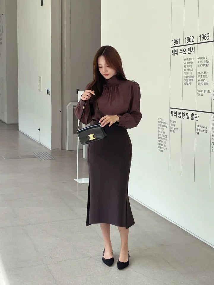 Matune Slit Span Mermaid Skirt