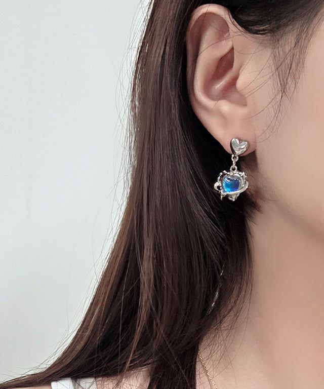 Aurora Heart Planet Earrings