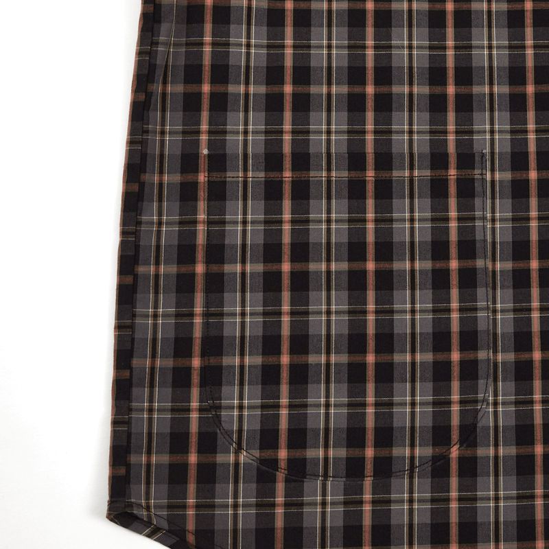  POCKET CHECK HALF SHIRTS (BROWN)