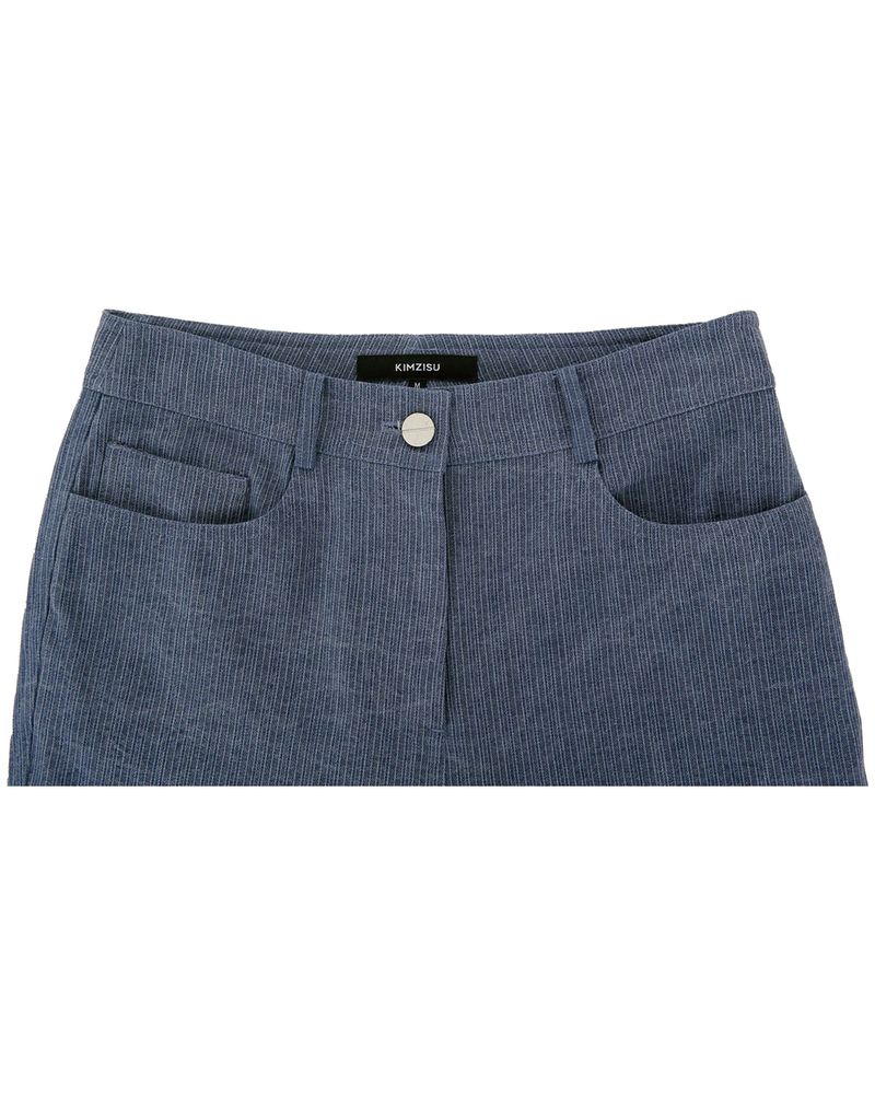 Stripe Bootcut Pants _ BLUE