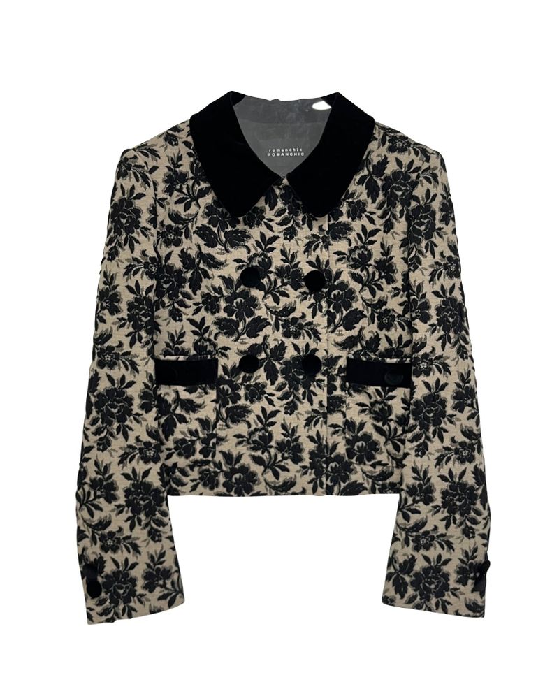 Velvet collar jacket