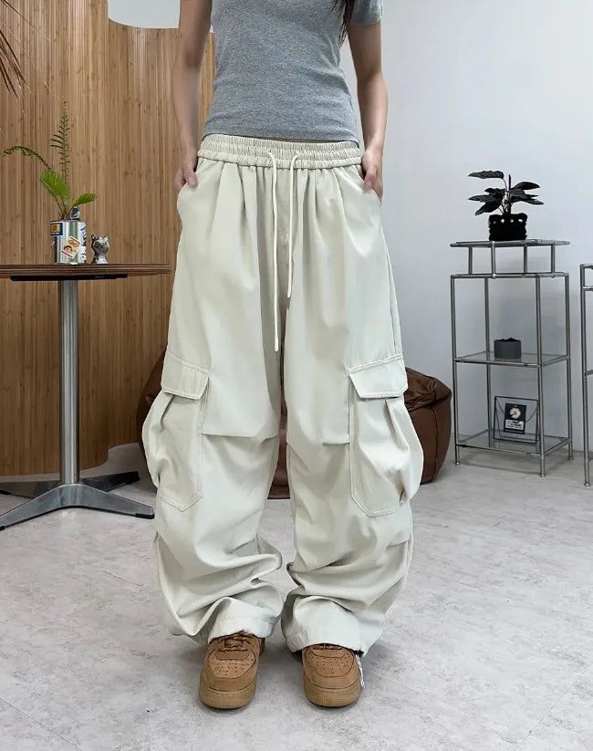 Eppen pintuck wide cargo pants