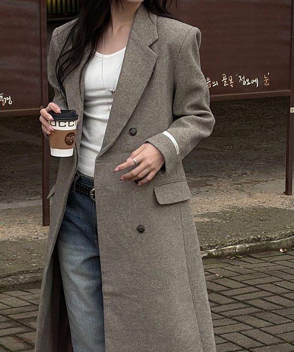 MUZESEOUL（ミューズソウル）の「[Wool 50] Max hidden wool long coat(3color)（Jackets/Outerwear）」