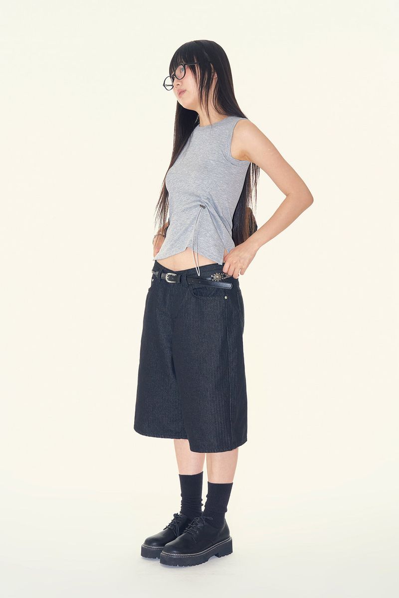 Tori string shirring sleeveless