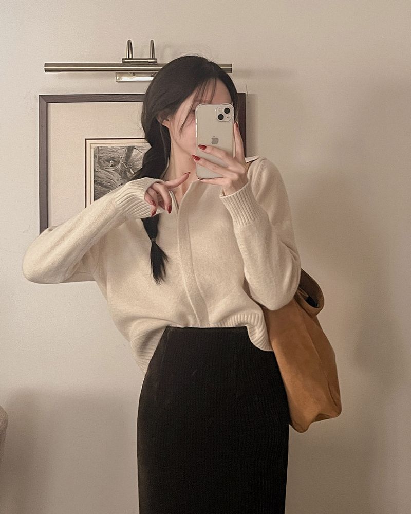 Kara knit zip-up