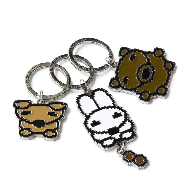 Metal Keyring - Pooping Rabbit