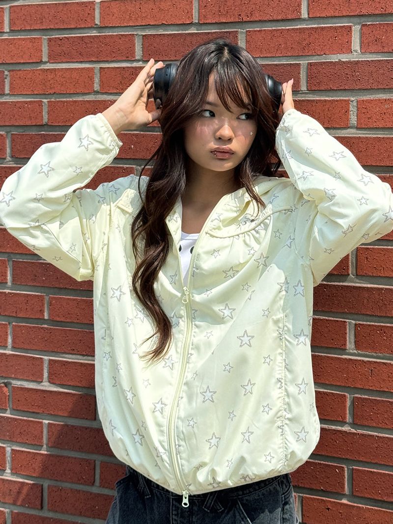 SHIRRING WINDBREAKER YELLOW