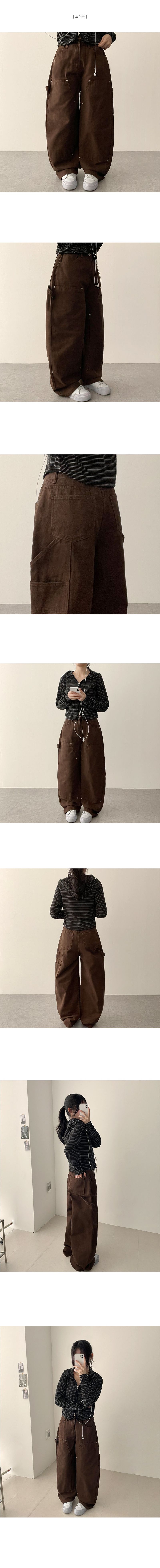 Ricoh Rivet Point Cargo Carpenter Cotton Pants