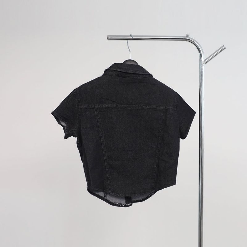 Pias denim cropped shirt