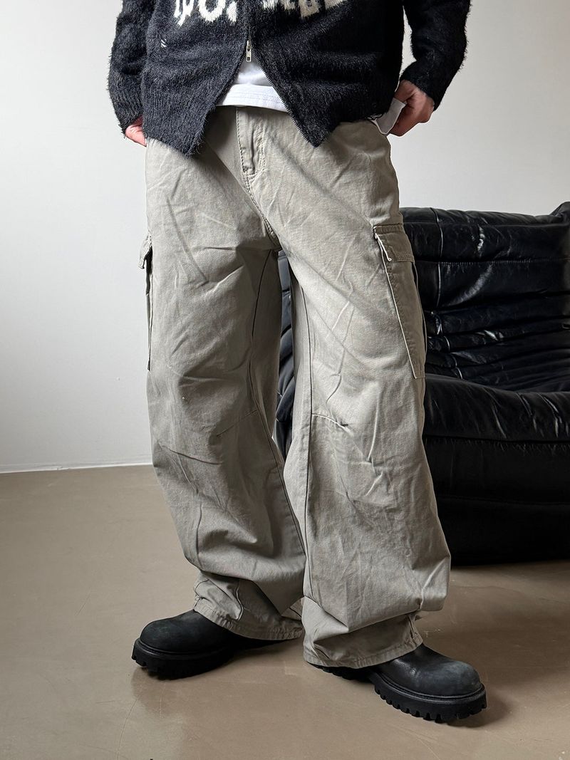 LAURANT(ロラン)の「Grayish wide cargo pants(Pants)」