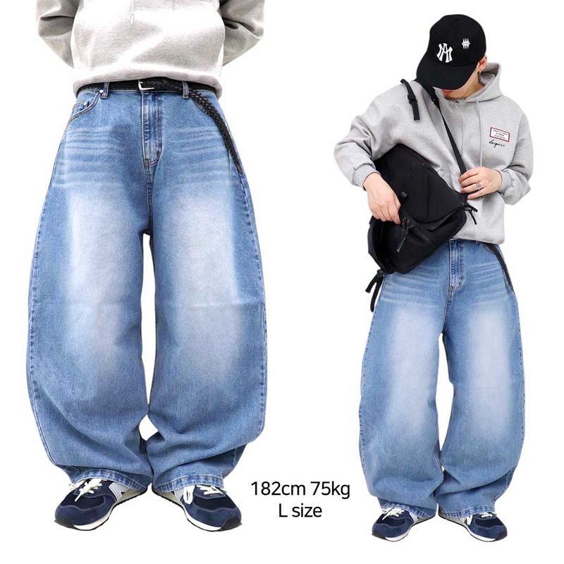 HundoP(ハンドピー)の「Wide Washed Denim Pants(Pants)」