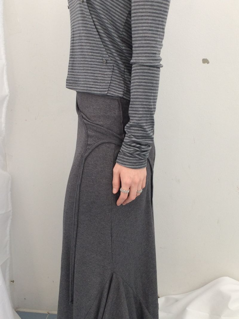 double-strap draped long dress