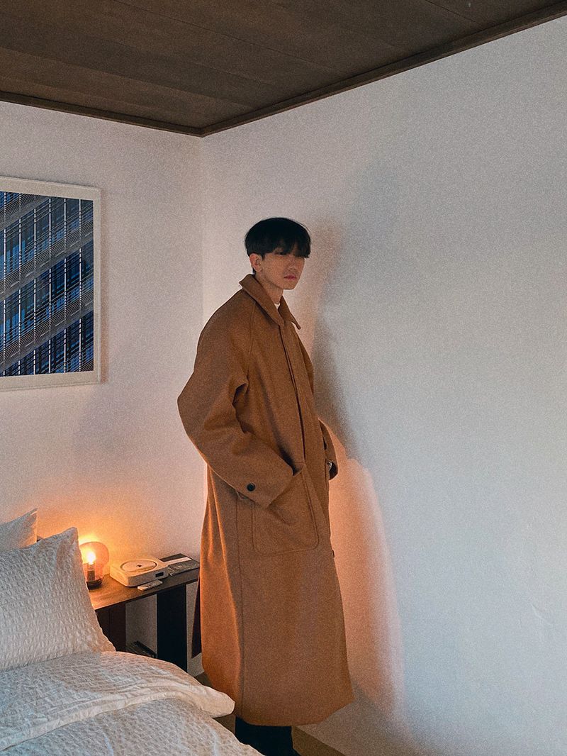 ASCLO Wool Raglan Balmacan Coat (3color)