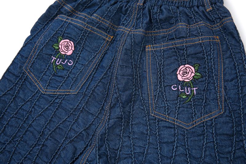 0 7 wave denim pants