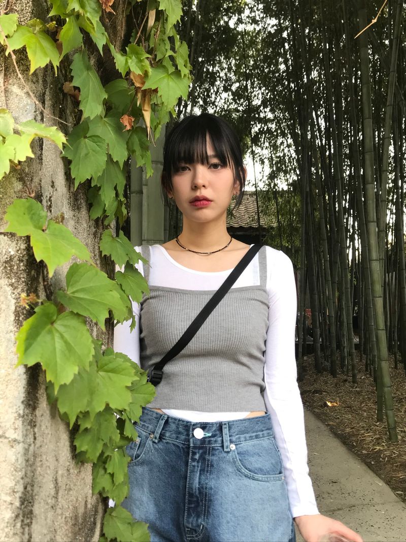 Slim layered shirring t