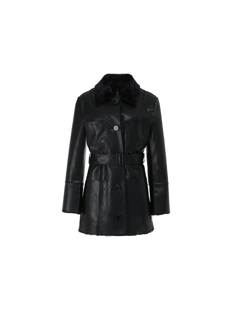 Reversible leather mustang (Black)
