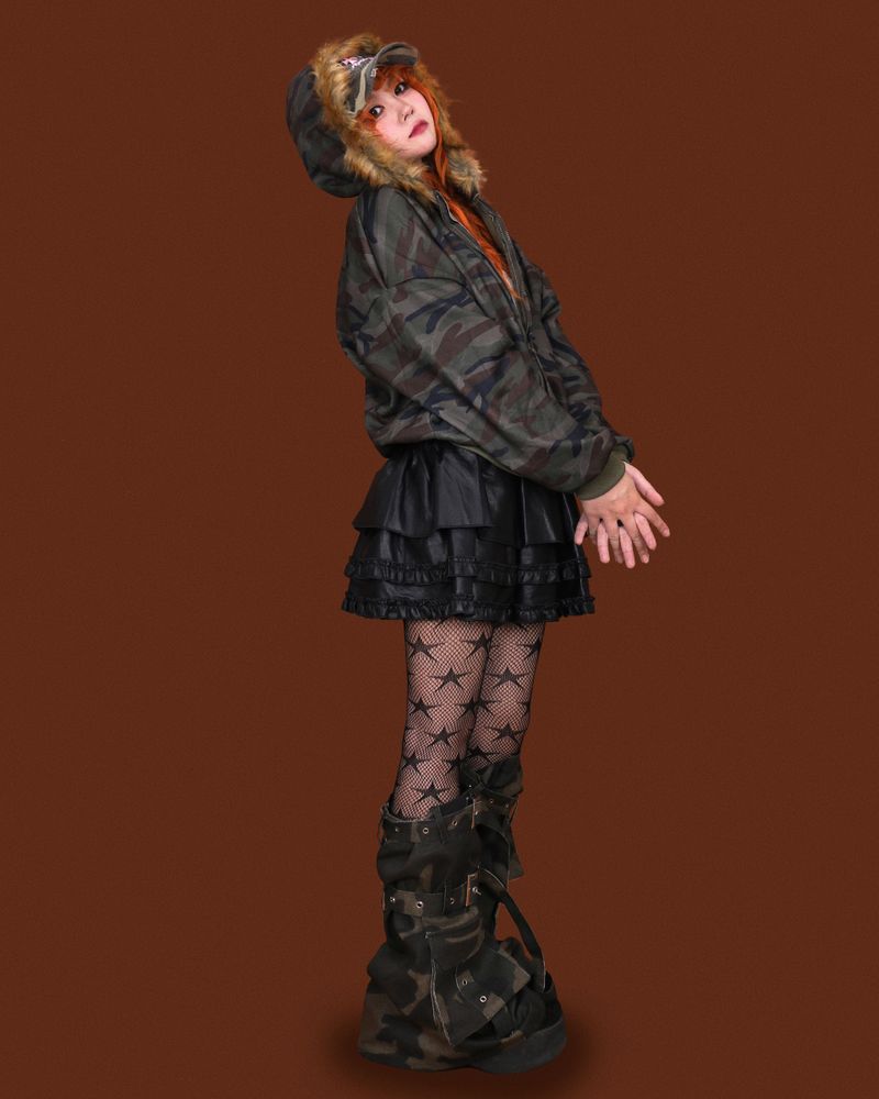 della leather kangkang skirt