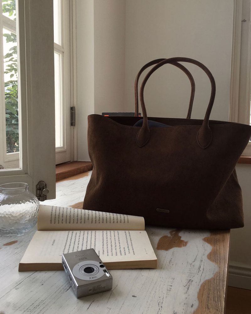 [MADE] Salmon suede tote bag