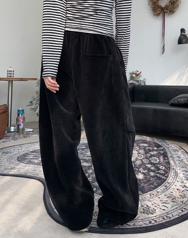 Tice Texture Pintuck Banding Pants
