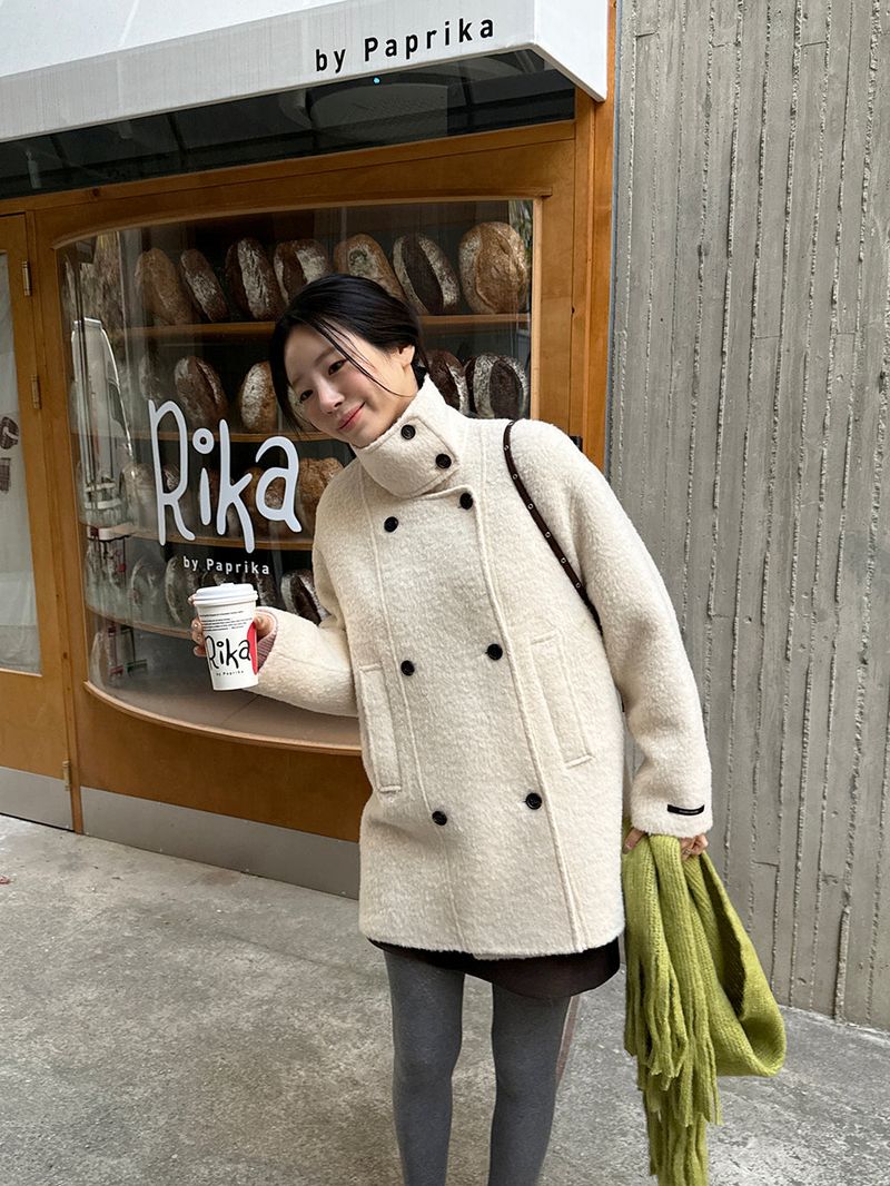 [MADE] KYLIE WOOL ALPACA HANDMADE HALF DOUBLE COAT