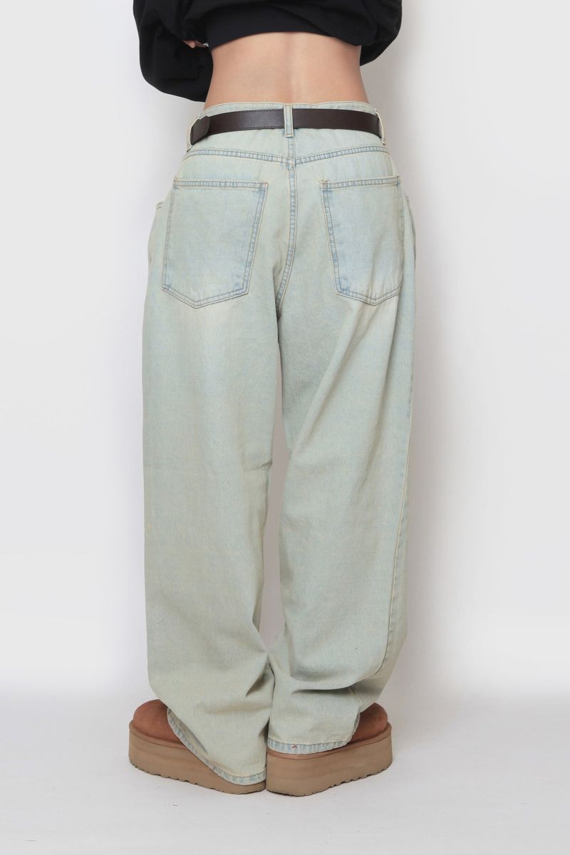 keyring wide denim pants