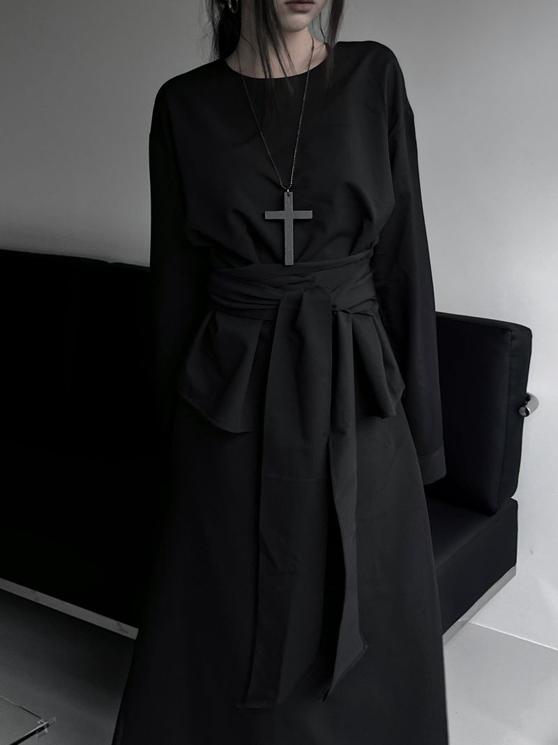 twin sheer belted set-up (4color)