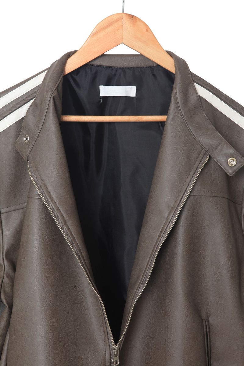 Biker Track Leather Jacket