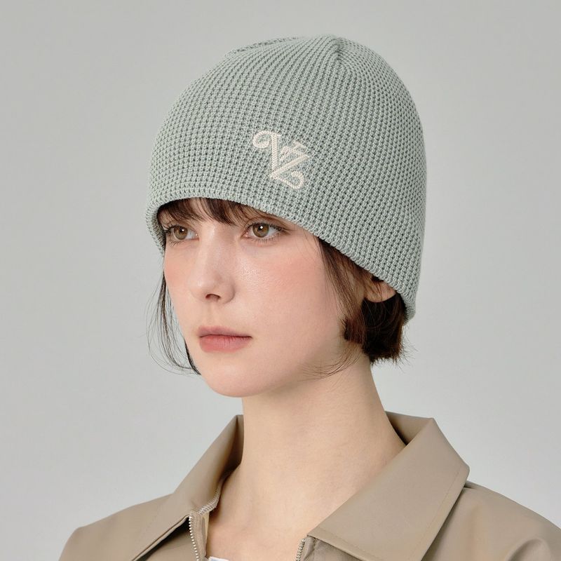 VARZAR（バザール）の「Leaf VZ Logo Waffle Beanie / Mint（Hats）」