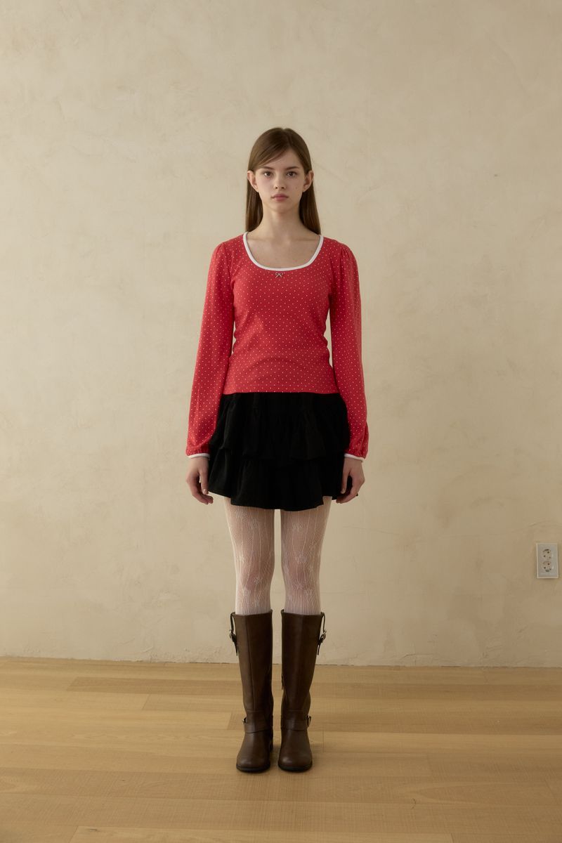 PINK PINEAPPLE（ピンクパイナップル）の「BASIC TIERED CORDU SKIRT（Skirts）」