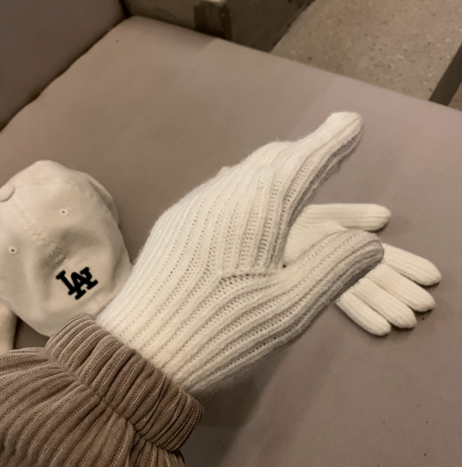  Edmo Smart Finger Hole Ribbed Gloves
