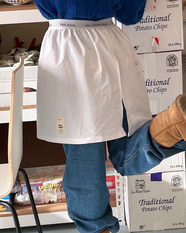 bitteschon band-waist apron